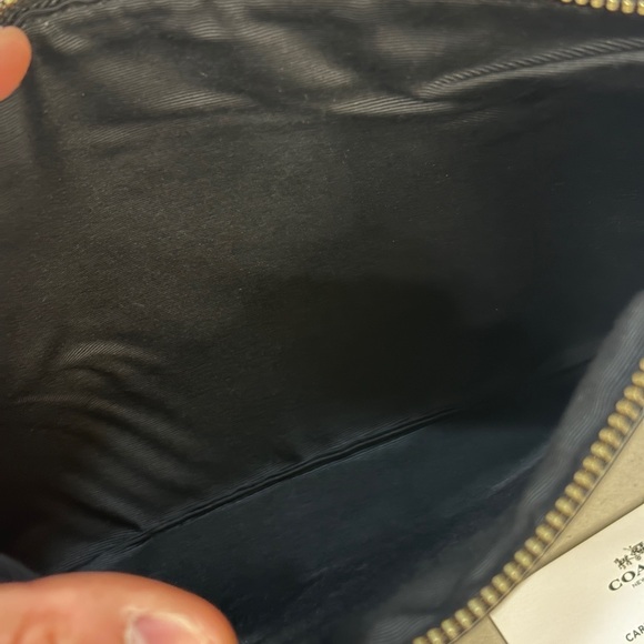 Coach Black Leather Zip Pouch - Picture 3 of 6